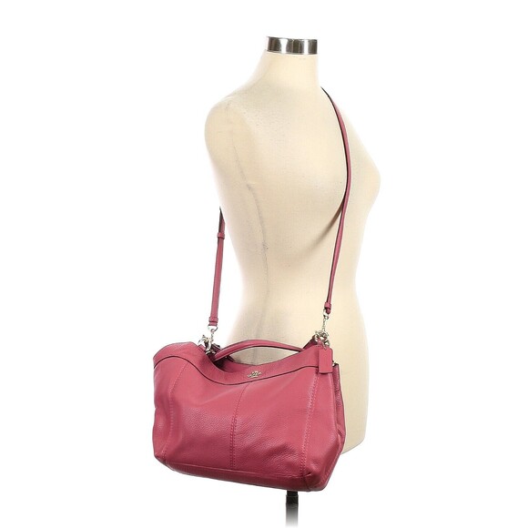 COACH Lexy Rouge Pink Pebbled Leather Shoulder Bag - Picture 2 of 11
